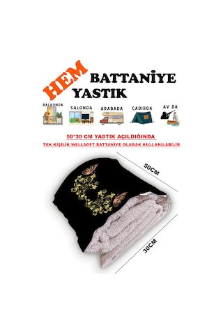Kelebek Motif Desen Baskılı Tv Battaniyeli Opsiyonel Dekoratif Yastık Battaniye 2in1 Gifts Çok Renkli