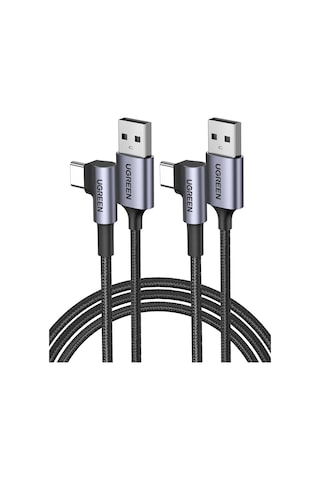 Ugreen Usb-c To Usb-a 3a Qc 90 Derece Hızlı Şarj Kablosu, 1 Metre, Uzay Girişi, 50941