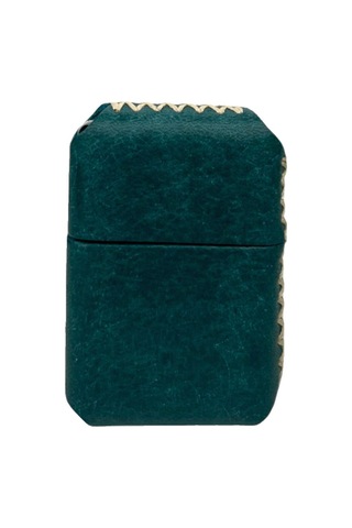 Handmade El Yapımı Hakiki Deri Zippo Modeli Çakmak Petrol Yeşili