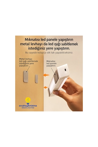 Hareket Sensörlü Şarjlı Led Lamba 30 Cm Beyaz Renk