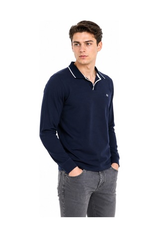 Advante Erkek Mevsimlik Spor Polo V Yaka Sweatshırt Bgl-st05469 Lacivert
