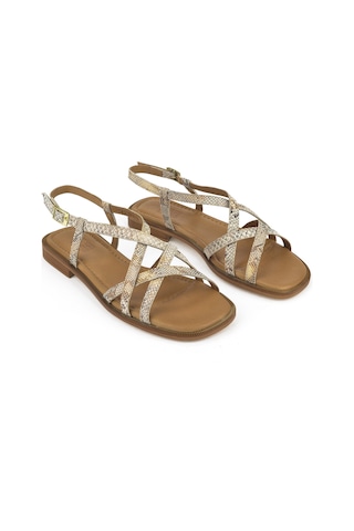 Ziya, Kadın Hakiki Deri Sandalet 1511047z16213 Bej-yılan 1511047z16213 460 Bej-yılan Bej