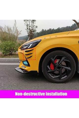 Her Araca Uyumlu Ithal Piano Black 6'lı Kanatlı Tampon Bıçağı Tampon Bıçak