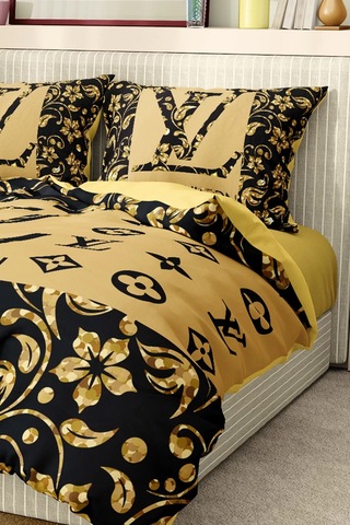 Marka Nevresim Takımı Çift Kişilik Pamuklu Saten Kumaş 6 Parça 3d Dijital Baskı Duvet Cover Set Model No:84 Renkli