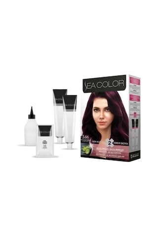 Sea Color 3.66 Patlıcan Moru Saç Boyası 2 x 100 ML