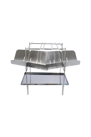 Homyl Barbekü Izgara 3'lü-ocak+barbekü-çubuğu+tabak Gümüş