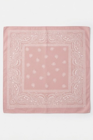 Mollycrush Unisex Pudra Pembe Şal Desenli Bandana Günlük Saç Aksesuarı, Boyunluk Ve Outdoor Fular Pembe