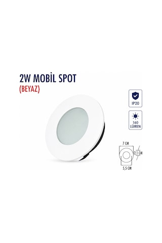 Lampist 2w Mobil Beyaz Spot Lamba 4000k Lampist 2w Mobil Beyaz Spot Lamba 4000k