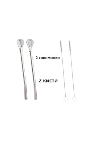 Neevoyu 304 Paslanmaz Çelik 4'lü Set: İçecek Pipeti Ve Karıştırıcı Kaşık, Plastik Atık Azaltıcı, Kahve & Çay İçin Uygun Gümüş