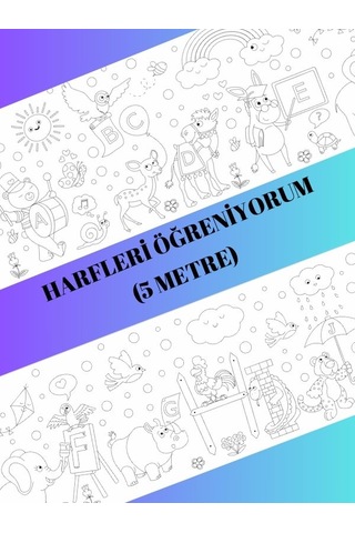Harfleri Öğreniyorum Boyama Kağıdı 5 Metre