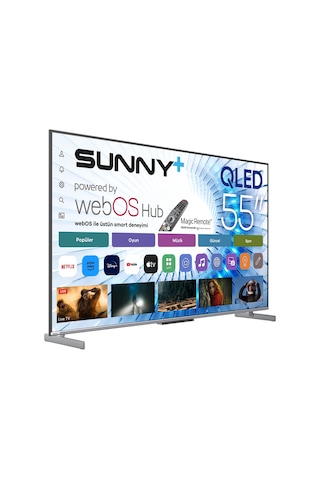 Sunny Plus SN55LEDS-W03M 55" 139 Ekran 4K Ultra HD Webos Smart QLED TV