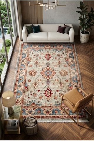 Yolluk Halı Kaymaz Taban Yıkanabilir Leke Tutmaz Kilim Özel Ölçü Koridor Halısı 3031 Çok Renkli