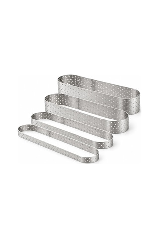 Fida Tart Çemberi Elips Delikli Yükseklik 7 Cm Paslanmaz 5,5x18 Cm Inox
