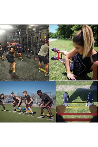 Aerobik Band Pilates Yoga Fitness Squat Çalışma Lastiği Siyah