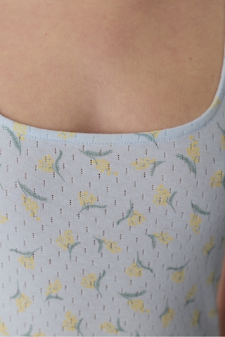 Penti Açık Mavi Flora Pointel Pamuklu Şortlu Pijama Takımı