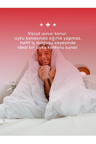 Night Çift Kişilik Yorgan Beyaz