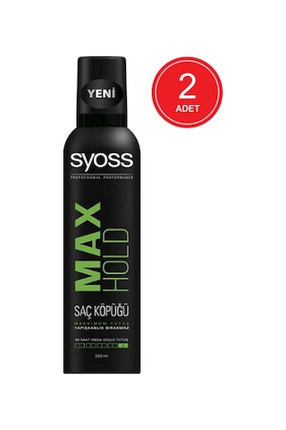 Syoss Max Hold Mega Güçlü Tutuş Saç Köpüğü 2 x 250 ML