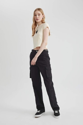 DeFacto Coool Straight Fit Gabardin Pantolon - Kargo Cepli B7611AX24SPBK27