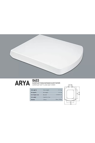 Nkp Arya Duroplast Yavaş Kapanan Klozet Kapağı - Nkp0403