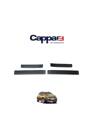 Cappafe Dacia Sandero Kapı Eşiği Abs Mat Siyah 4 Parça 2021- N11.1005