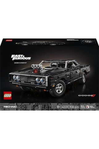LEGO® Technic Fast and Furious Dodge Charger R/T Araba 42231 - Yetişkinler için V8 Motor İçeren Model Yapım Seti (1516 Parça)
