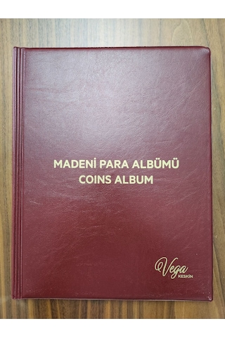 200 Adet Kapama Konan Yerli Madeni Para Albümü Koleksiyon Kırmızı Renk