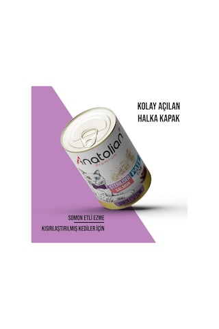 Anatolian Premium Somonlu Ezme Kısırlaştırılmış Kedi Konservesi 400 gr x 24 Adet