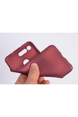 Huawei Honor View 20 Kılıf Zore Premier Silikon Kapak Mürdüm