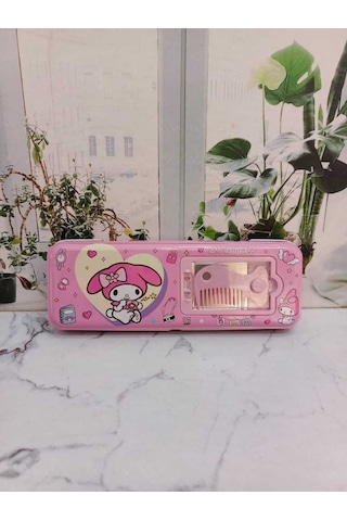Kawaii Sanrio Kuromi Cinnamoroll Pom Pom Purin My Melody Metal Kalemlik Kalem Kutusu pembe