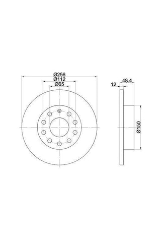 Skoda Octavia Arka Fren Diski 2005-2012 1k0615601aj 360704003800 1.8, 1.4tsı