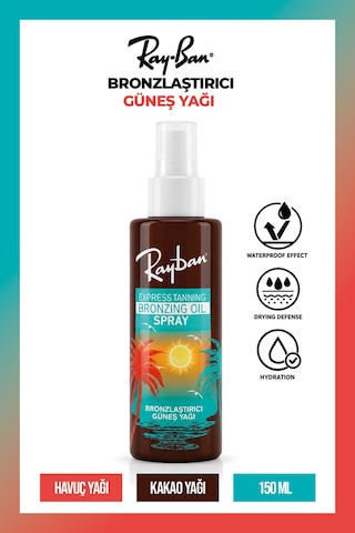 Rayban Express Tanning Bronzing Oil Spray Bronzlaştırıcı Güneş Yağı Spreyi 150 Ml