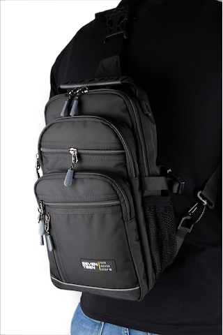 İmaks Çokgözlü İmperteks Kumaş Günlük Sırt Çapraz Göğüs El Ve Omuz Çantası Unisex Siyah Body Bag 927 Siyah - Gri