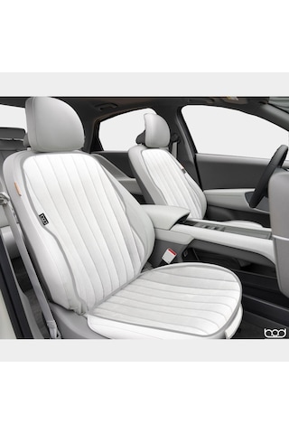 Bod Vodina Serisi Tay Tüyü Cepli Oto Koltuk Minder Seti Koltuk Koruma Kılıfı Ön Arka Set Gri