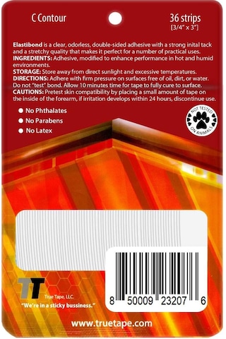 True Tape Elastibond Protez Saç Bandı Oval "c" - 2,0cm X 7.5cm 36 Adet