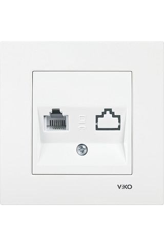 Viko Karre 12 Adet Nümeris Telefon Prizi rj11 Çerçeveli - Beyaz