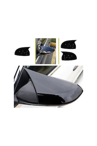 Volkswagen Vw Golf 8 2020 2021 2022 Uyumlu Yarasa Batman Ayna Kapağı Takımı Parlak Siyah