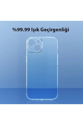 Baseus Simple Case İphone 14 6.1 Kamera Korumalı İnce Silikon Şeffaf Kılıf- 5775 Renk: Şeffaf 2