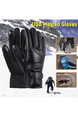 Shineyee Usb Isıtmalı Eldivenler: Su Geçirmez, Dokunmatik Ekran Uyumlu, Motosiklet Ve Bisiklet İçin Soğuk Kış Eldiveni