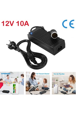 Xiyyadms 220v'den 12v 10a'ya Ev Çevirici - Araç Elektrikli Cihazlar İçin Güç Kaynağı Süpürge, Kameralar, Buzdolapları