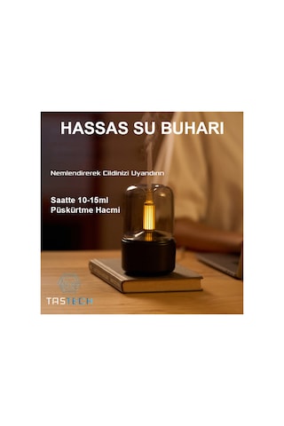 Ultrasonik Uçucu Yağ Difüzörü Oda Hava Nemlendirici Aroma Ambians Led Işıklı 120ml