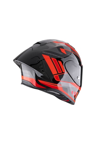 Scorpion Exo R1 Evo Iı Air Vital Spor Motosiklet Kaskı Siyah Gümüş Kırmızı Siyah
