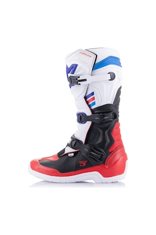 Alpinestars Tech 3 Kros Motosiklet Botu Kırmızı Mavi