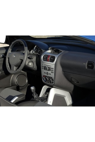 Bumerang Opel Corsa C / Combo C / Tigra B Orta Konsol Yan Dekor Seti Sağ + Sol Takım / Boyanabilir Gri / Abs Plastik Açık Gri
