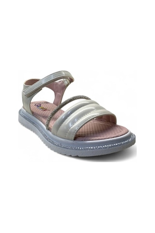 540 Kız Çocuk Taşlı Sandalet Krem