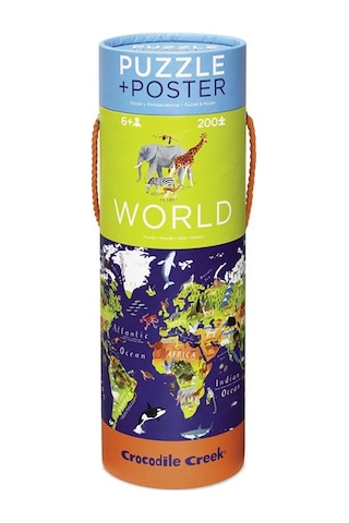 Crocodile Creek Poster Puzzle 200 Parça Dünya