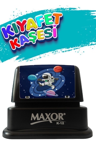 Maxor Kaşe Kıyafet Kaşesi Astronot Temalı Öğrenci Kaşesi/ Kıyafet Etiketi / Kumaş Kıyafet Kaşesi