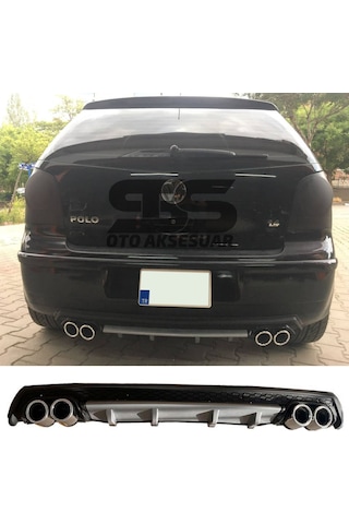 Volkswagen Polo Mk4 Difüzör Arka Tampon Eki 4 Egzoz Çıkışlı Gri L