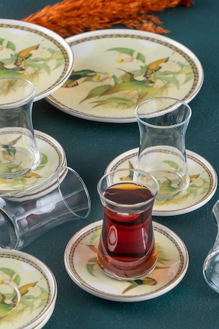 Acar Orina 18 Parça Porselen İkram Seti Çok Renkli