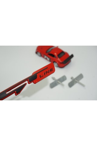 Dk Kia Gt Line Ön Panjur Vidalı 3d Siyah Kırmızı Metal Logo