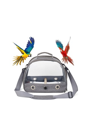 Kuş Taşıyıcı Taşınabilir Katlanır Oxford Kumaş Kuş Uu0169 Gri